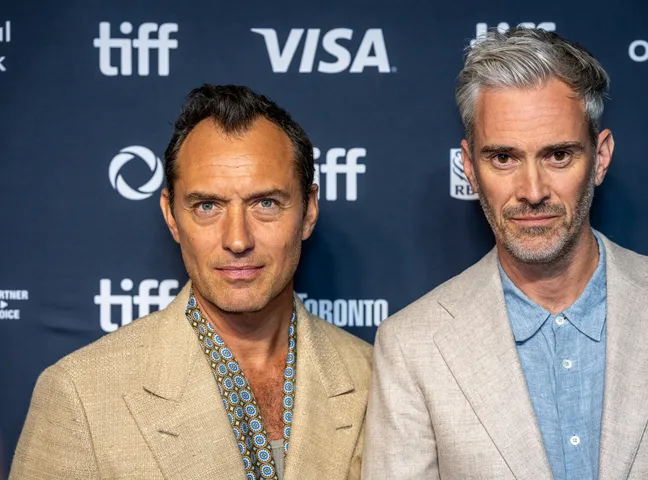 Jude Law and Ben Jackson at the Toronto Film Festival.